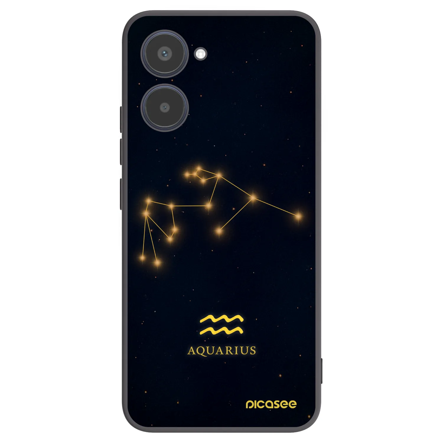 Picasee Realme 10 4G Hülle - Schwarzes Silikon - AQUARIUS