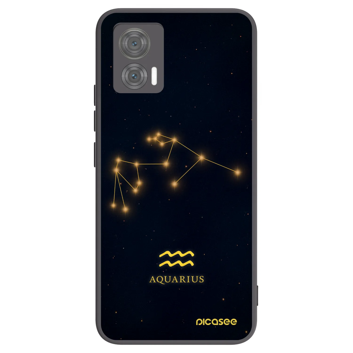 Picasee Motorola Edge 30 Neo Hülle - Schwarzes Silikon - AQUARIUS