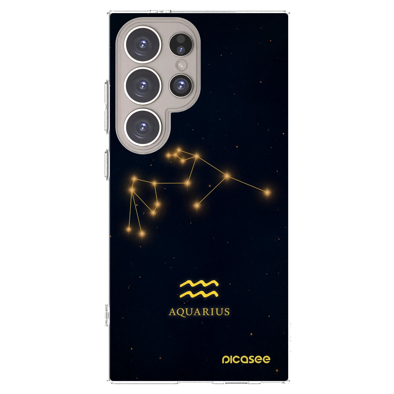 Picasee Samsung Galaxy S24 Ultra S928B 5G Hülle - Transparentes Silikon - AQUARIUS