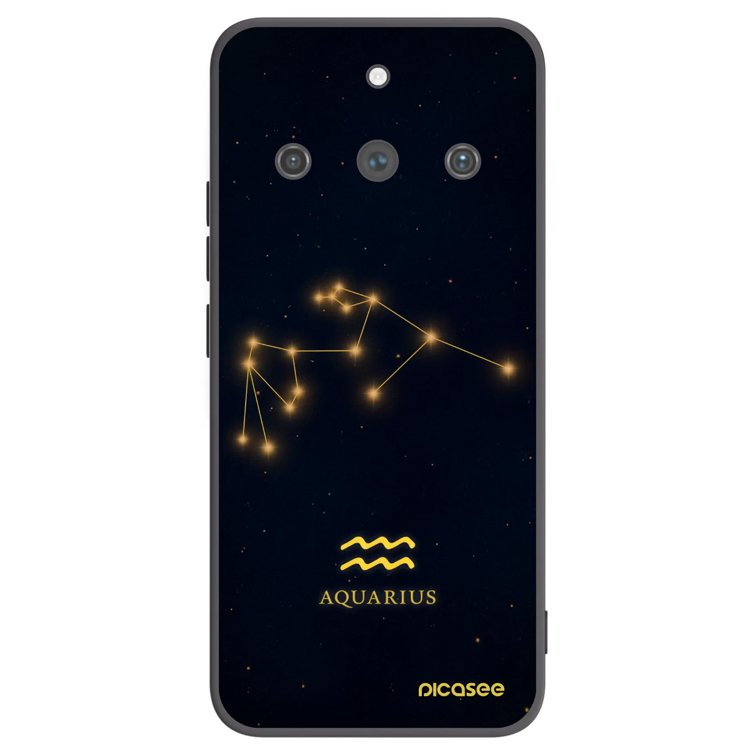 Picasee Realme 11 Pro+ Hülle - Schwarzes Silikon - AQUARIUS