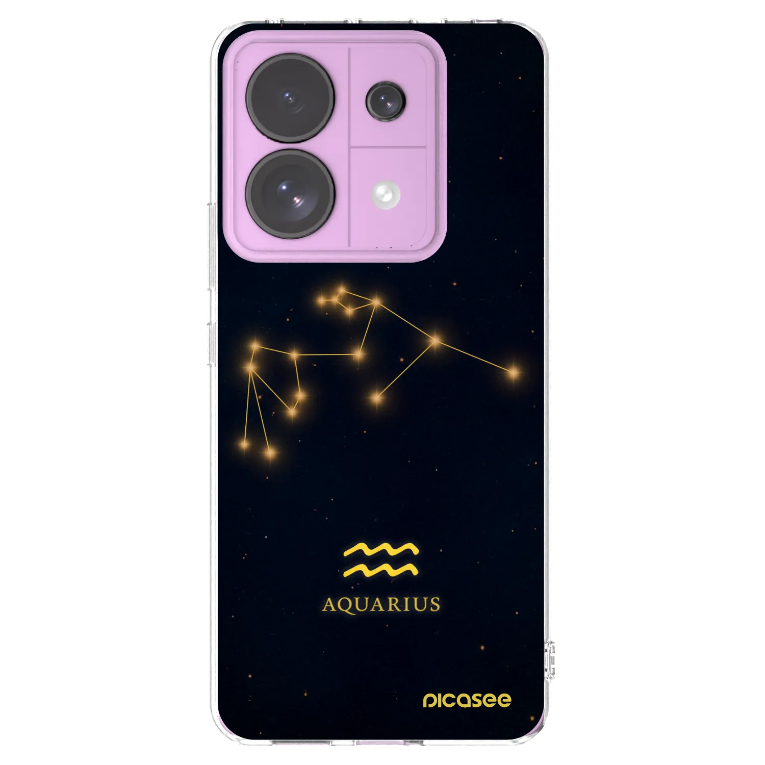 Picasee Xiaomi Redmi Note 13 Pro 5G Hülle - Transparentes Silikon - AQUARIUS