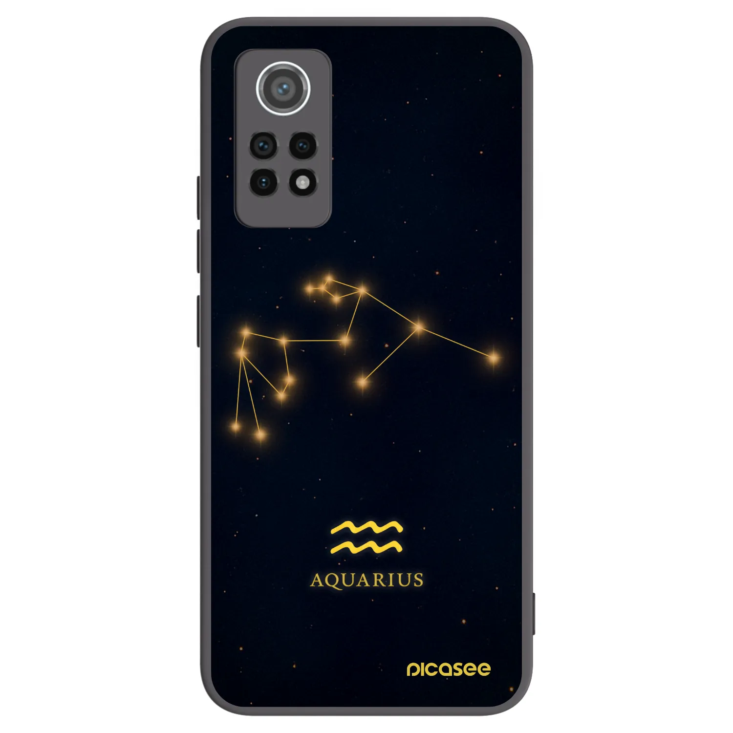 Picasee Xiaomi Redmi Note 12 Pro 4G Hülle - Schwarzes Silikon - AQUARIUS