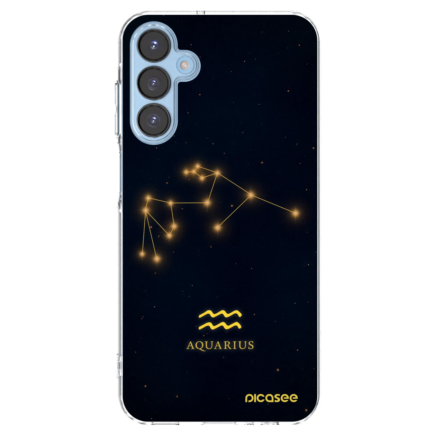 Picasee Samsung Galaxy A15 A156B 5G Hülle - Transparentes Silikon - AQUARIUS