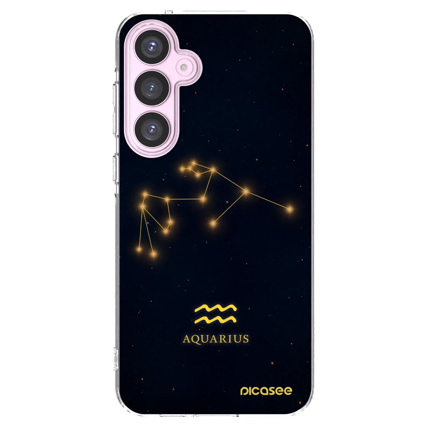 Picasee Samsung Galaxy A55 5G A556B Hülle - Transparentes Silikon - AQUARIUS