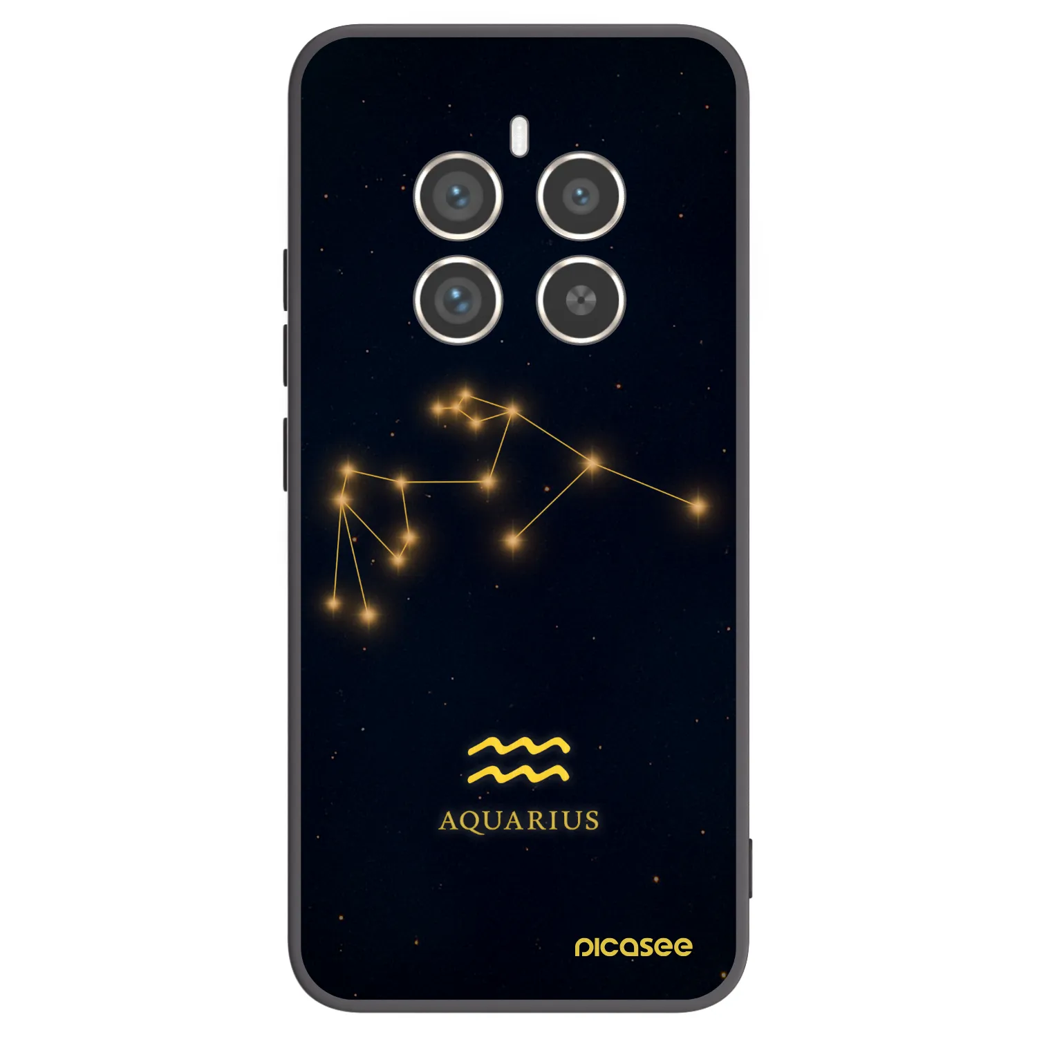 Picasee Realme 12 Pro 5G Hülle - Schwarzes Silikon - AQUARIUS