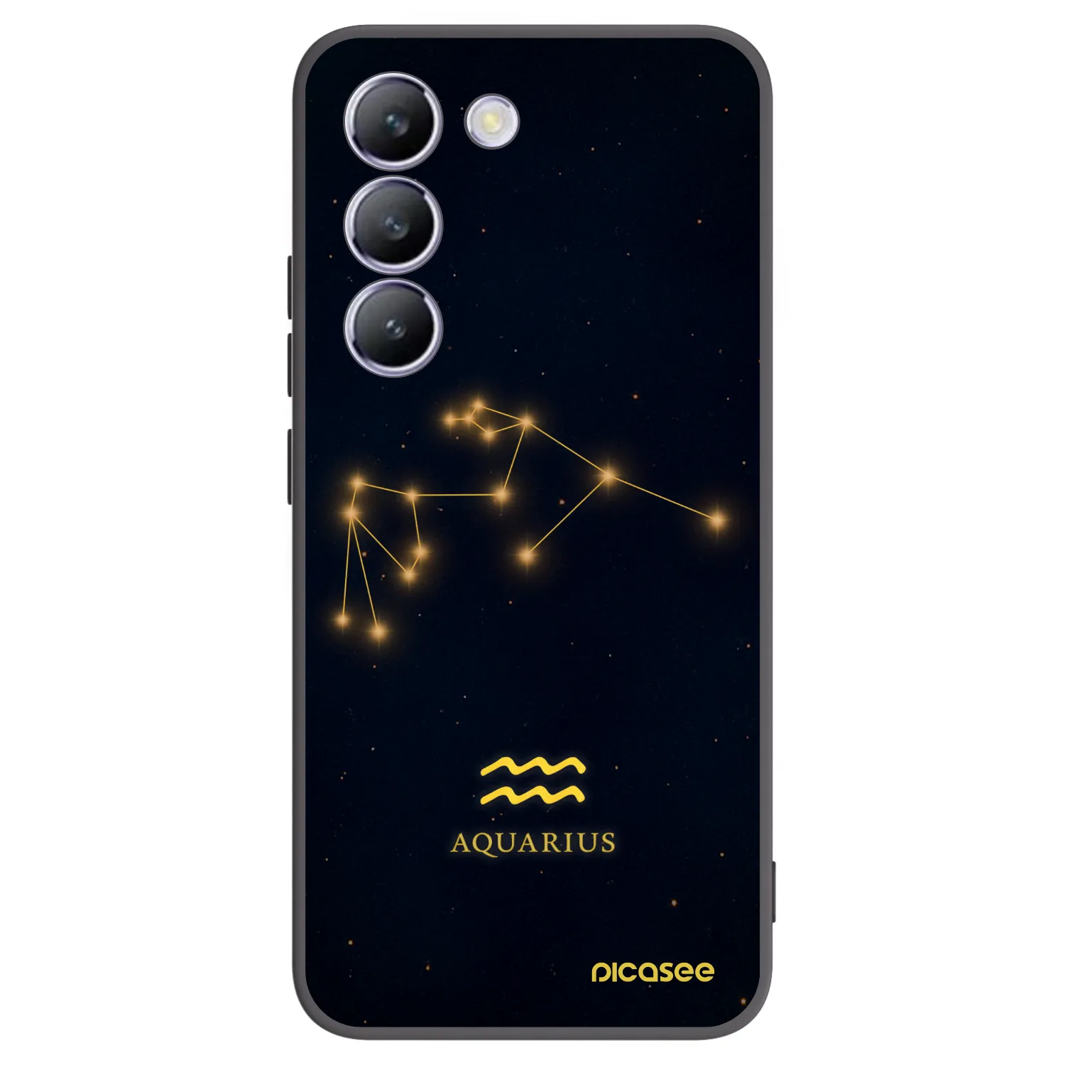 Picasee Vivo V40 SE 5G Hülle - Schwarzes Silikon - AQUARIUS