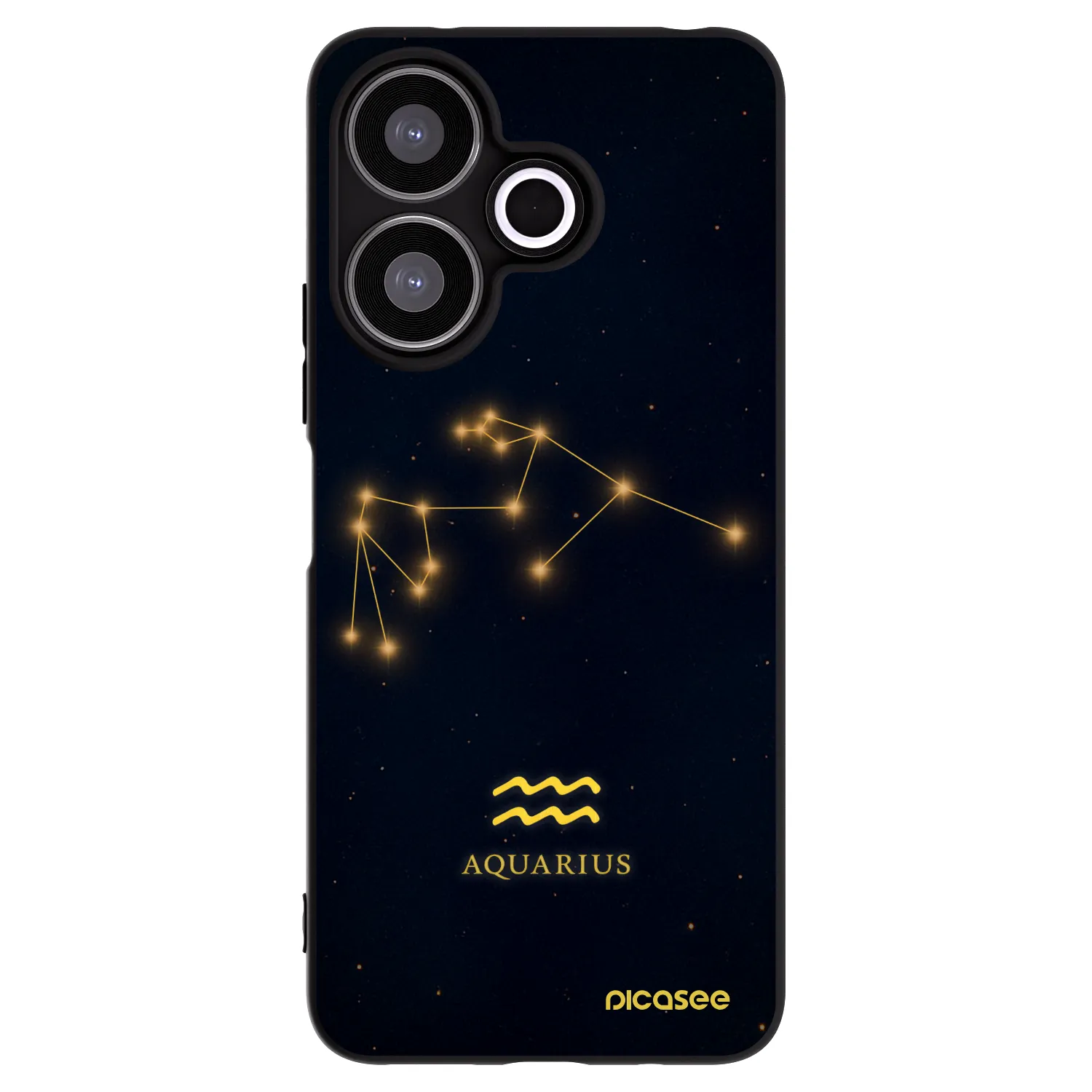 Picasee Xiaomi Redmi 13 4G Hülle - Schwarzes Silikon - AQUARIUS
