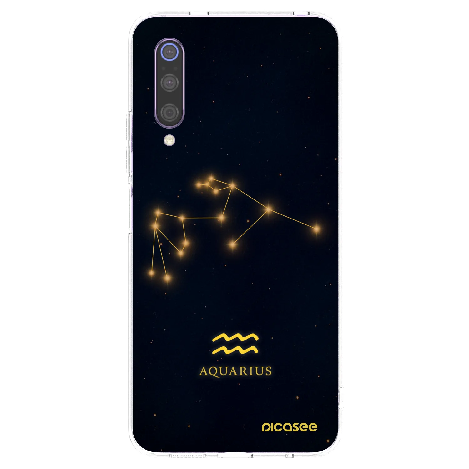 Picasee Xiaomi Mi 9 Hülle - Transparentes Silikon - AQUARIUS