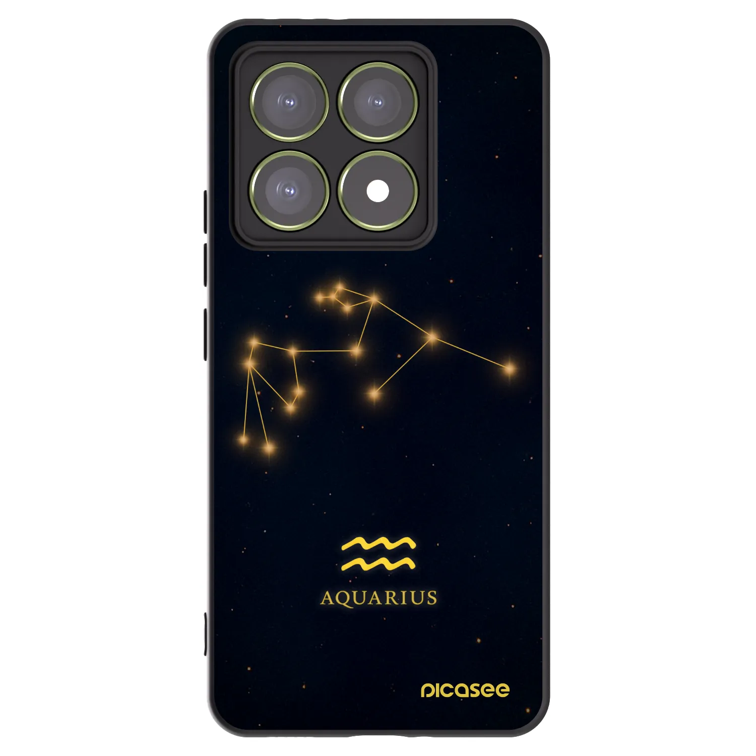 Picasee Xiaomi 14T Hülle - Schwarzes Silikon - AQUARIUS
