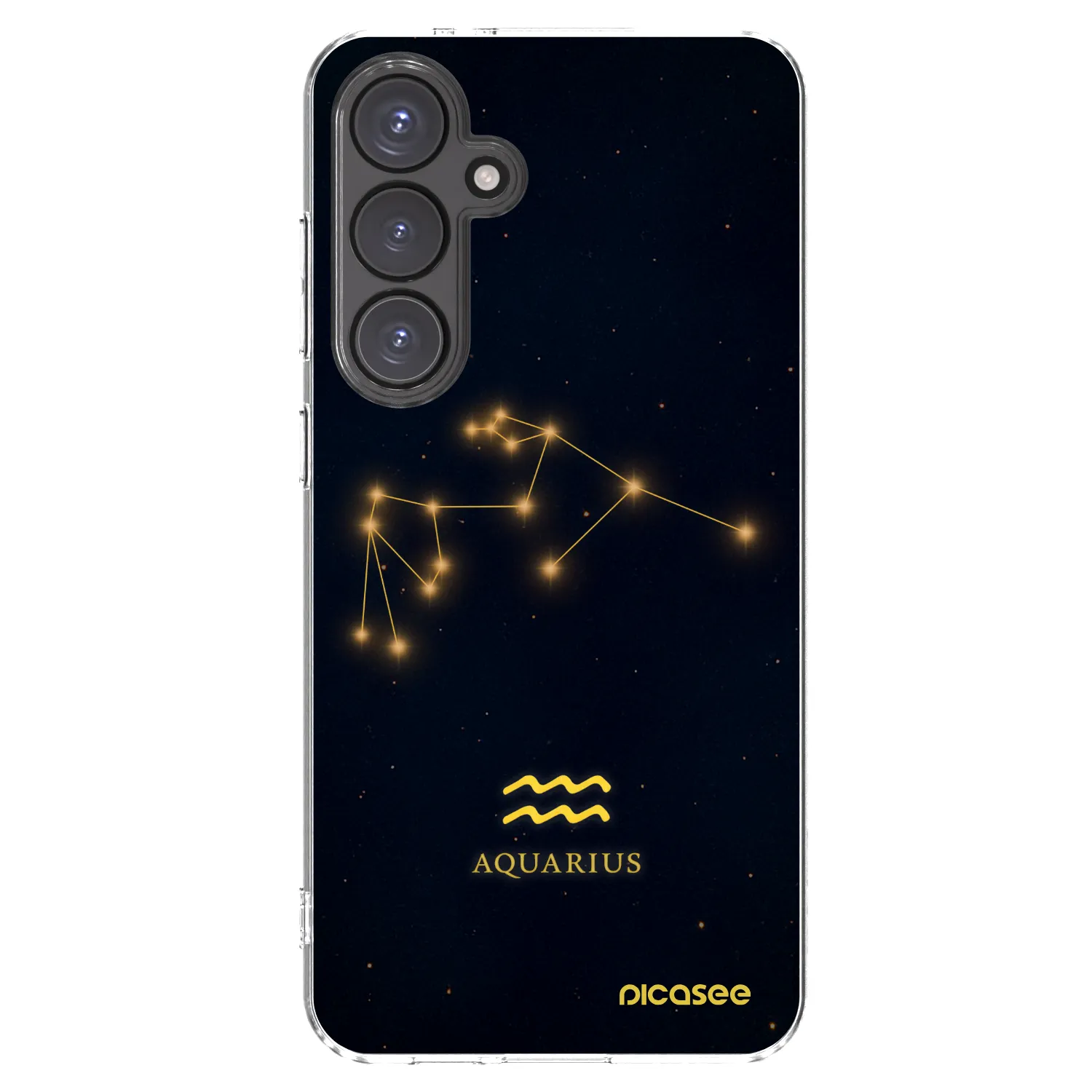 Picasee Samsung Galaxy S24 FE S721B Hülle - Transparentes Silikon - AQUARIUS