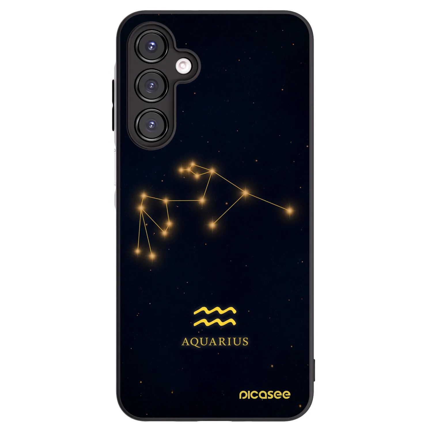 Picasee Samsung Galaxy A16 5G Hülle - Schwarzes Silikon - AQUARIUS