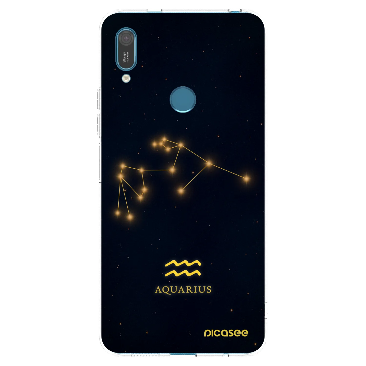 Picasee Huawei Y7 2019 Hülle - Transparentes Silikon - AQUARIUS