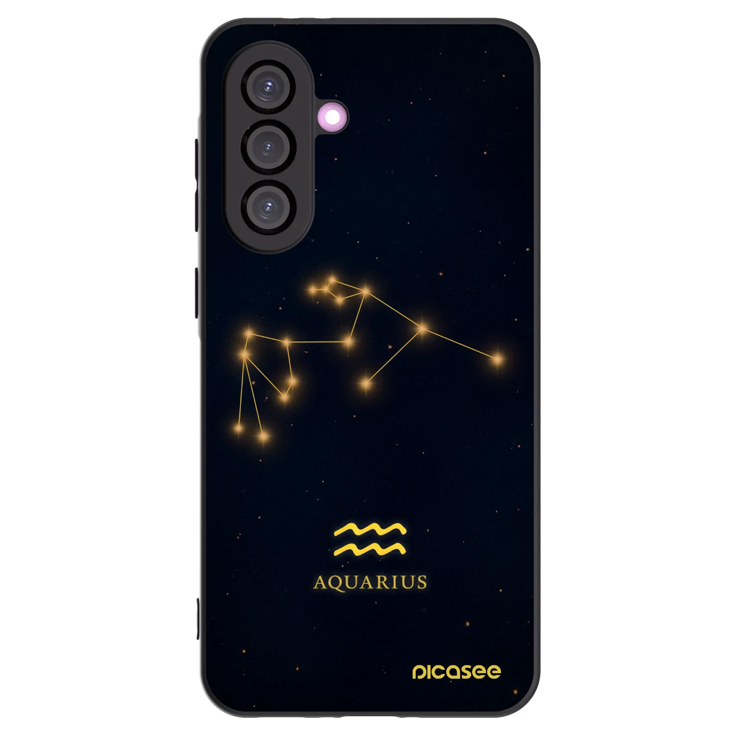 Picasee Samsung Galaxy A36 5G Hülle - Schwarzes Silikon - AQUARIUS