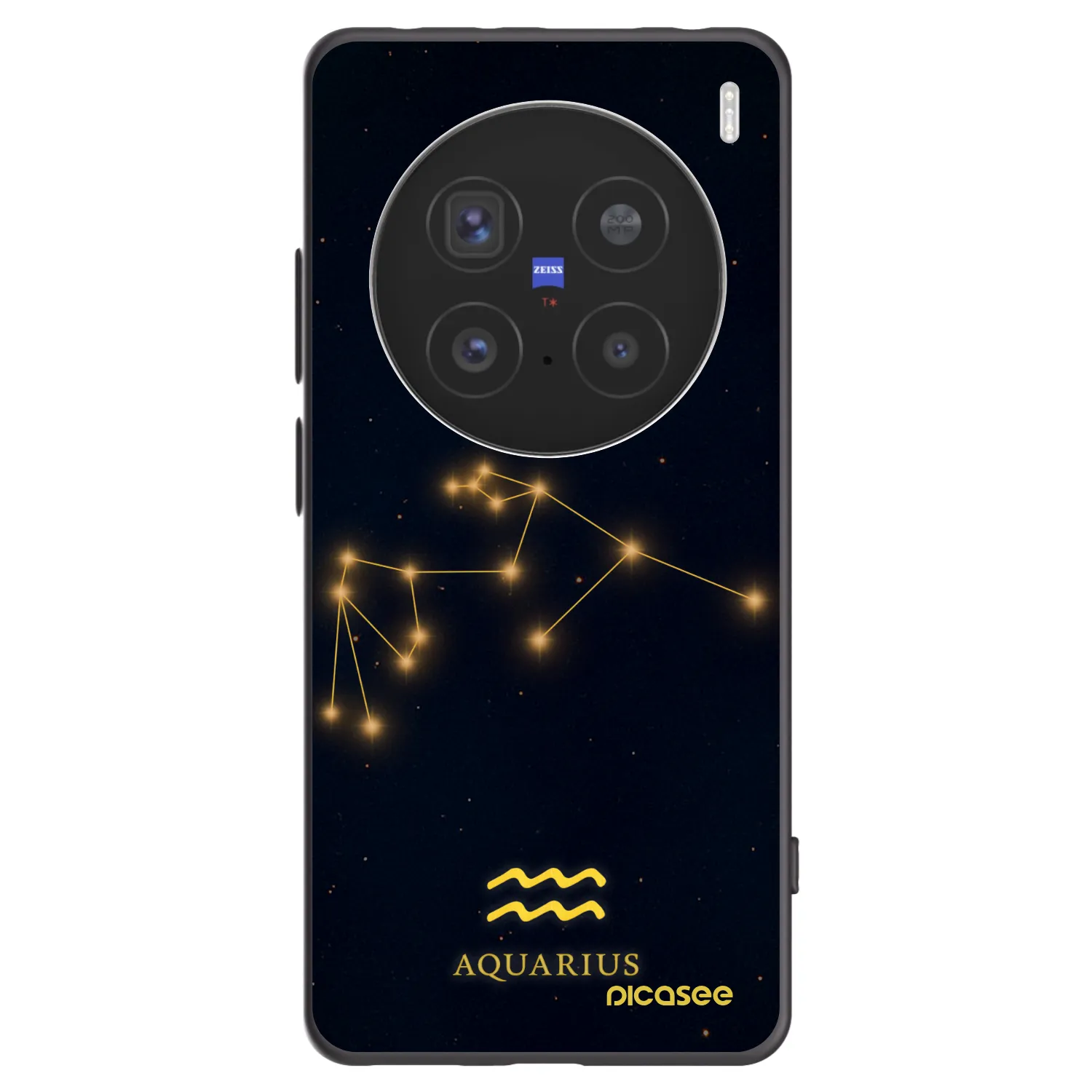 Picasee Vivo X200 Pro Hülle - Schwarzes Silikon - AQUARIUS