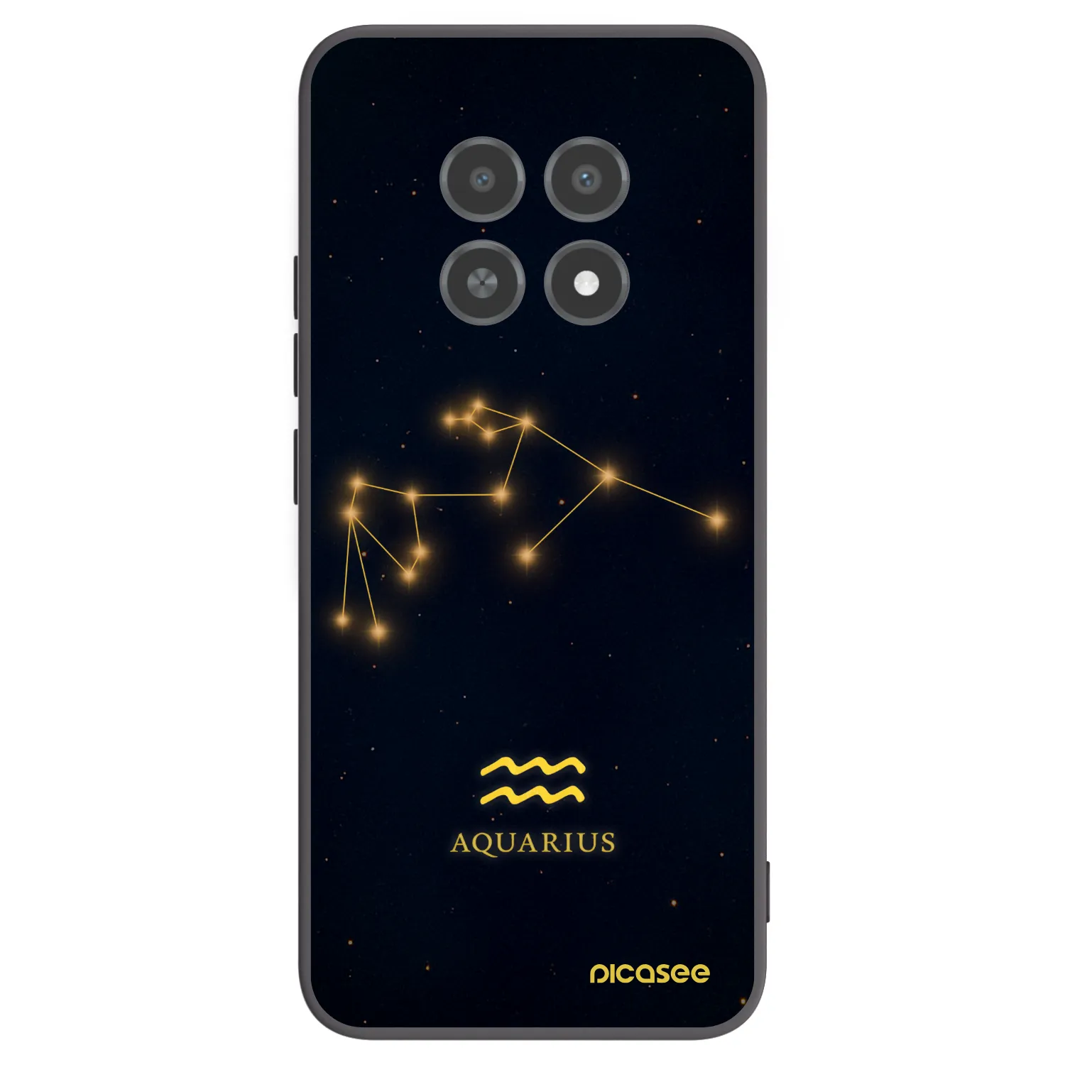 Picasee Realme 12X Hülle - Schwarzes Silikon - AQUARIUS