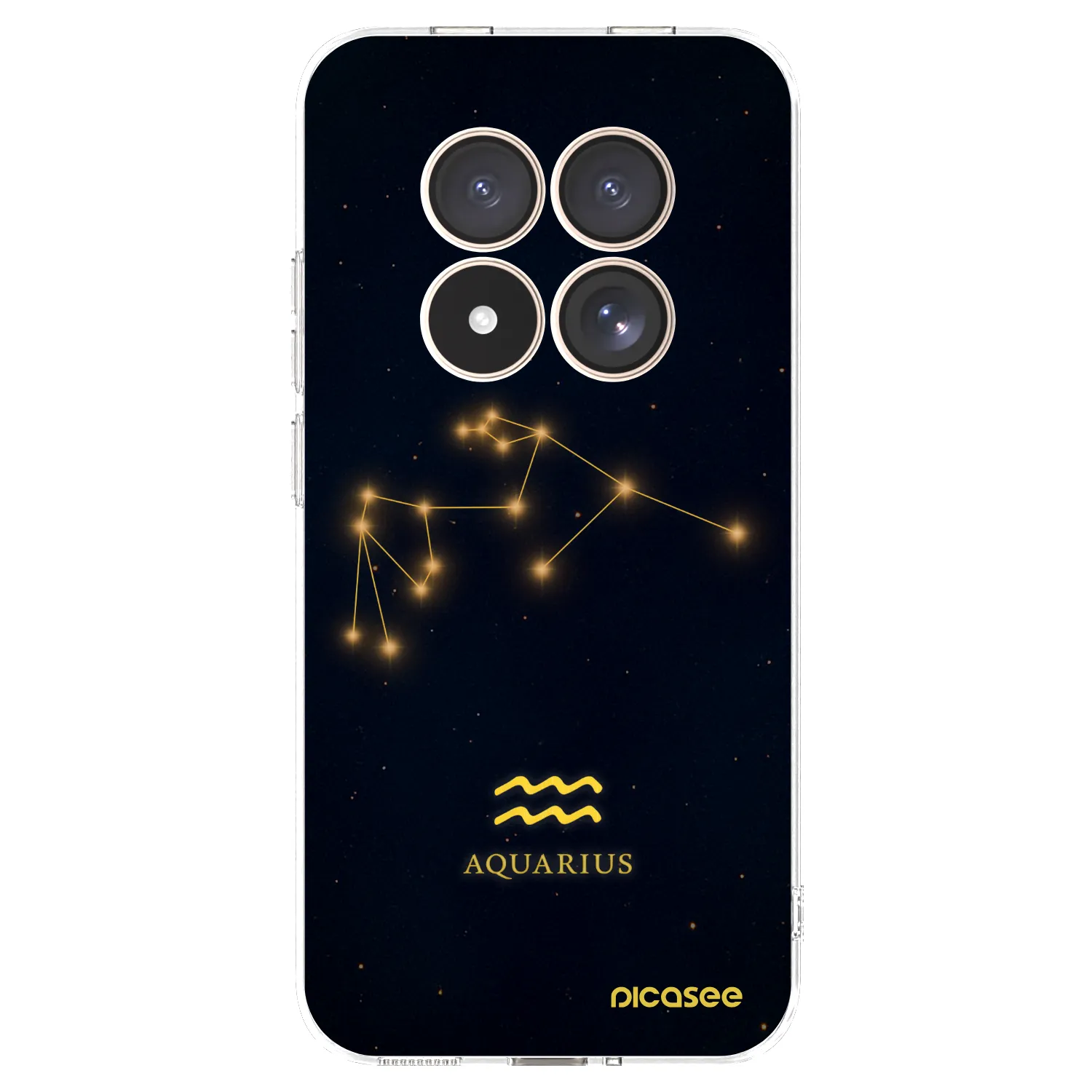 Picasee Xiaomi Redmi Note 15 Pro 4G Hülle - Transparentes Silikon - AQUARIUS