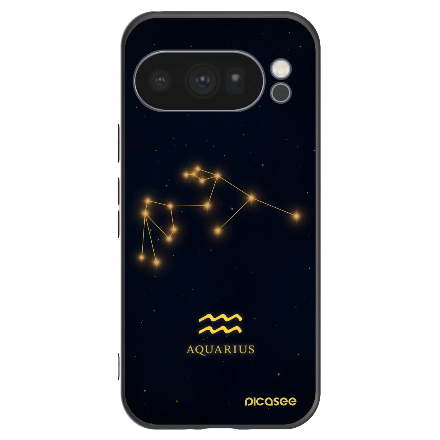 Picasee Google Pixel 10 Pro Hülle - Schwarzes Silikon - AQUARIUS