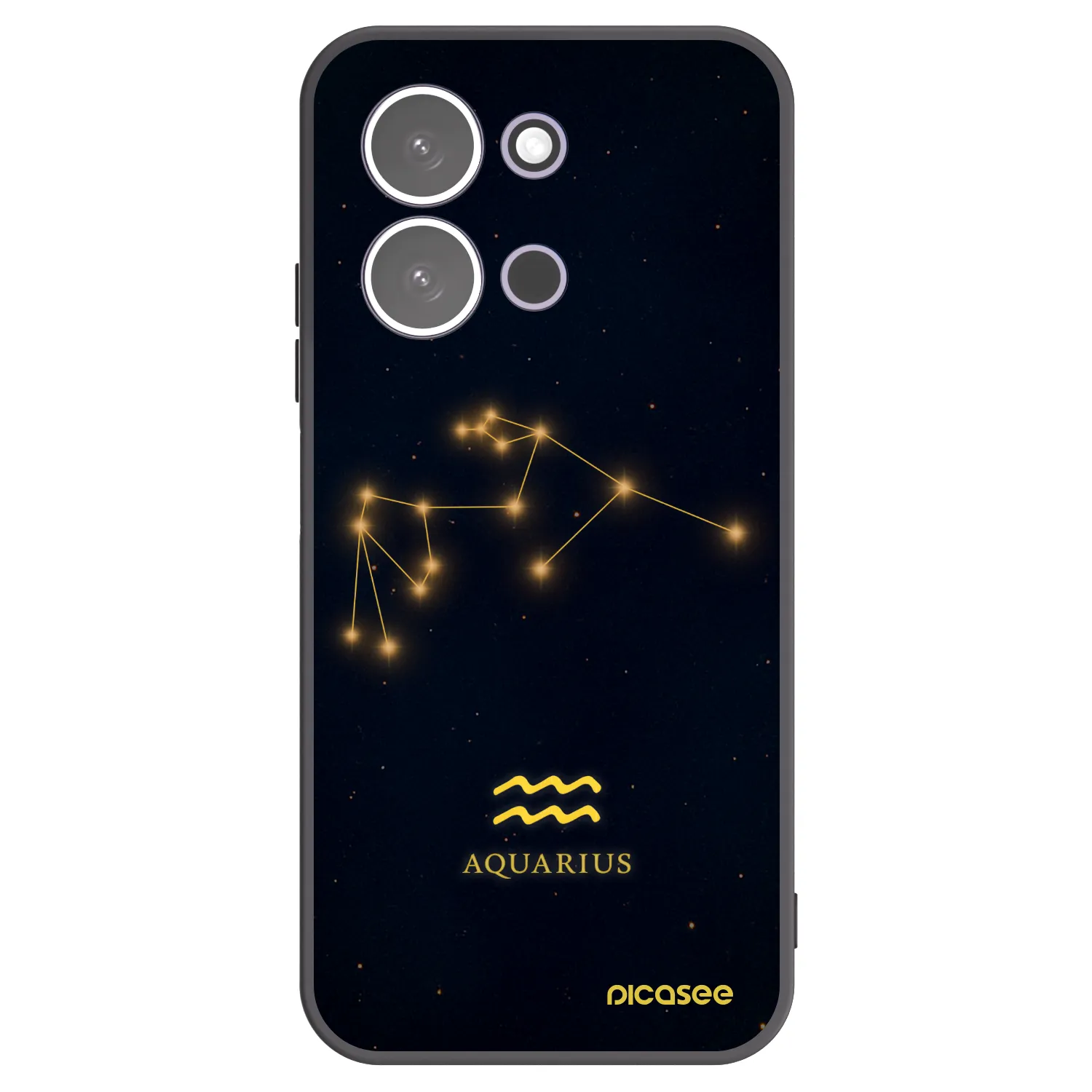 Picasee Xiaomi Redmi 15C 5G Hülle - Schwarzes Silikon - AQUARIUS