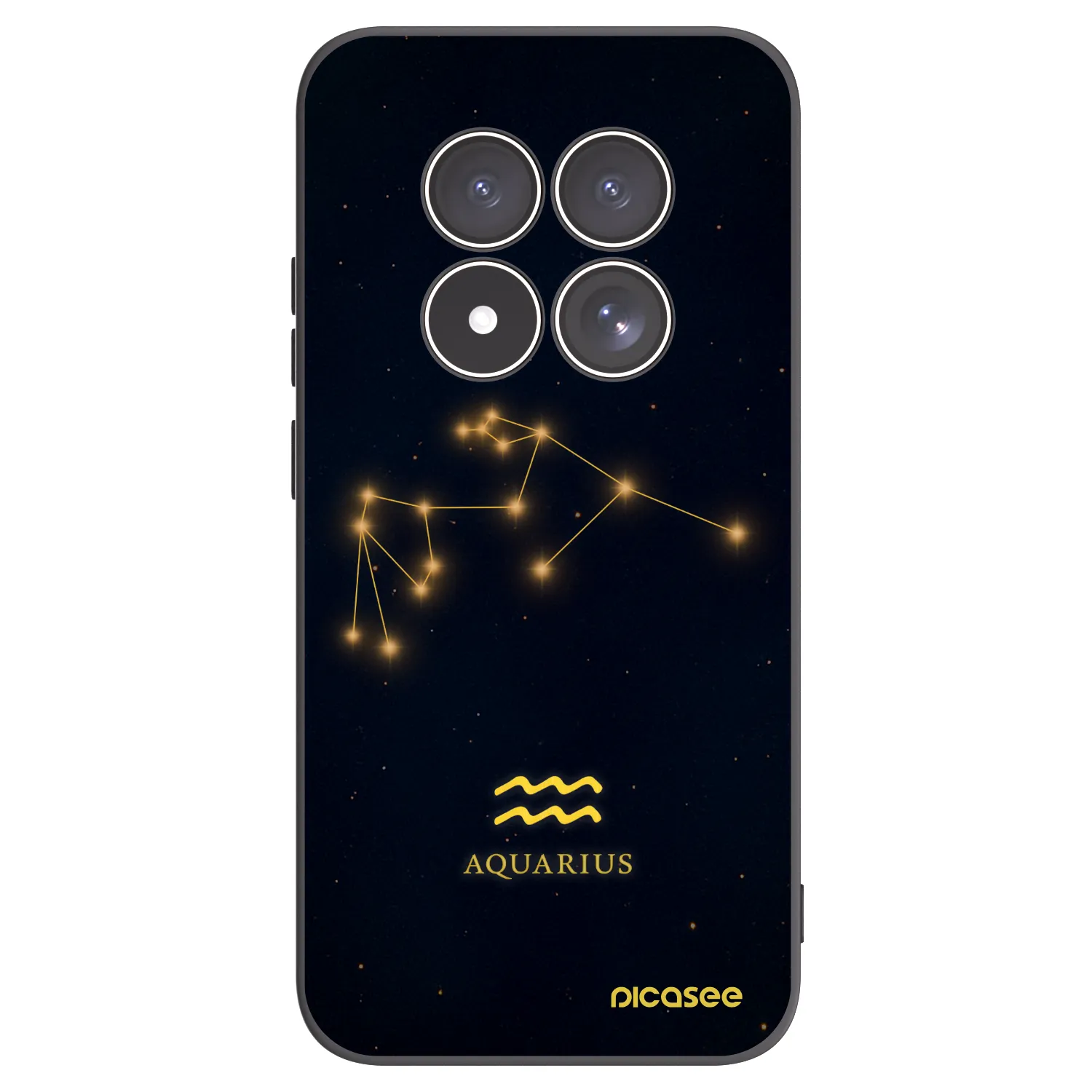 Picasee Xiaomi Redmi Note 15 Pro 5G Hülle - Schwarzes Silikon - AQUARIUS
