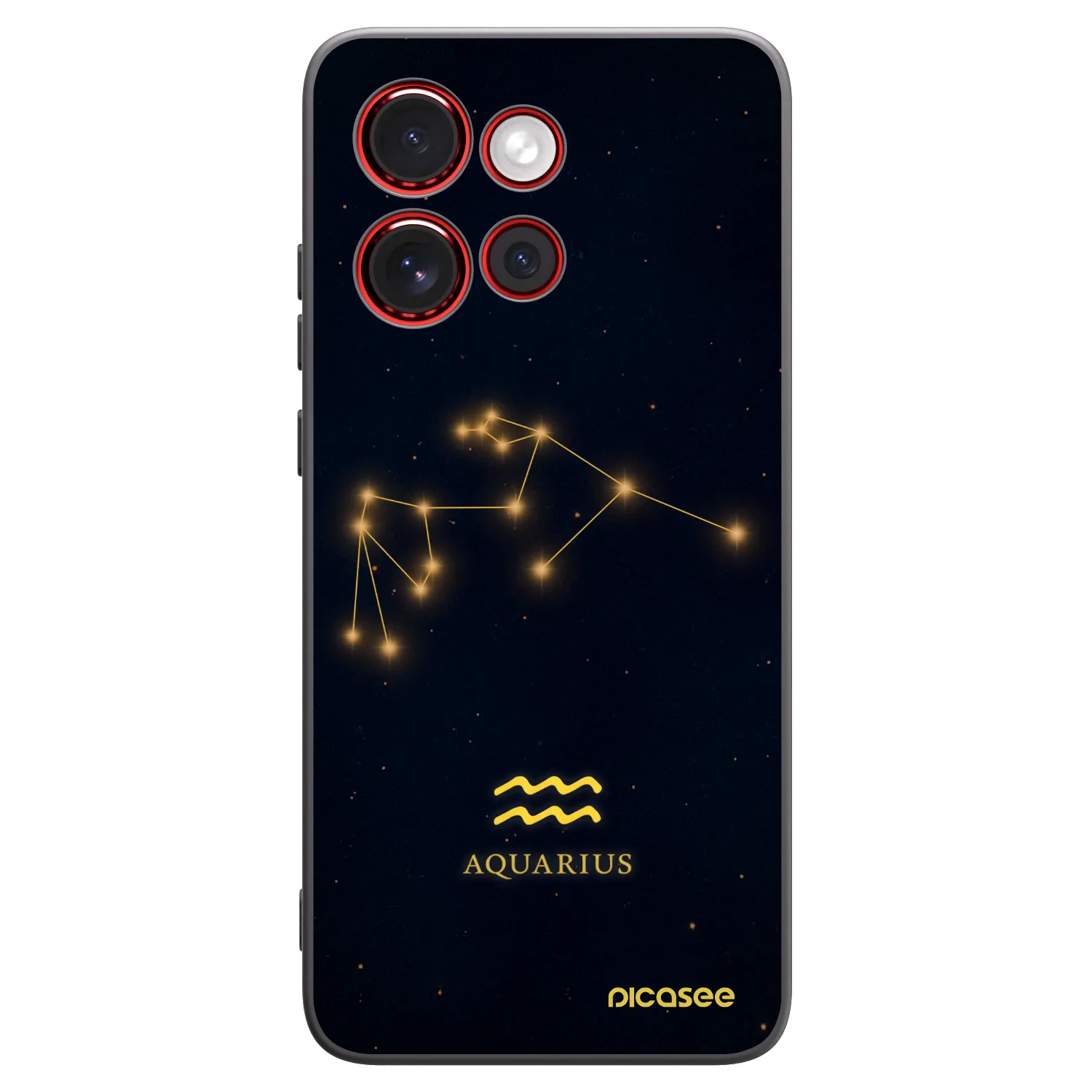 Picasee Motorola Edge 60 Neo 5G Hülle - Schwarzes Silikon - AQUARIUS
