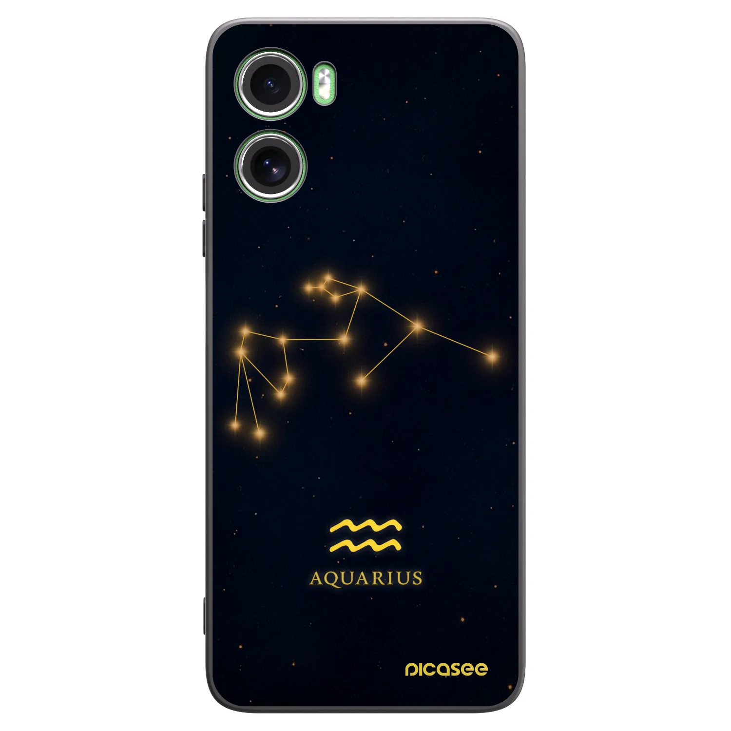 Picasee Motorola Moto G06 Hülle - Schwarzes Silikon - AQUARIUS
