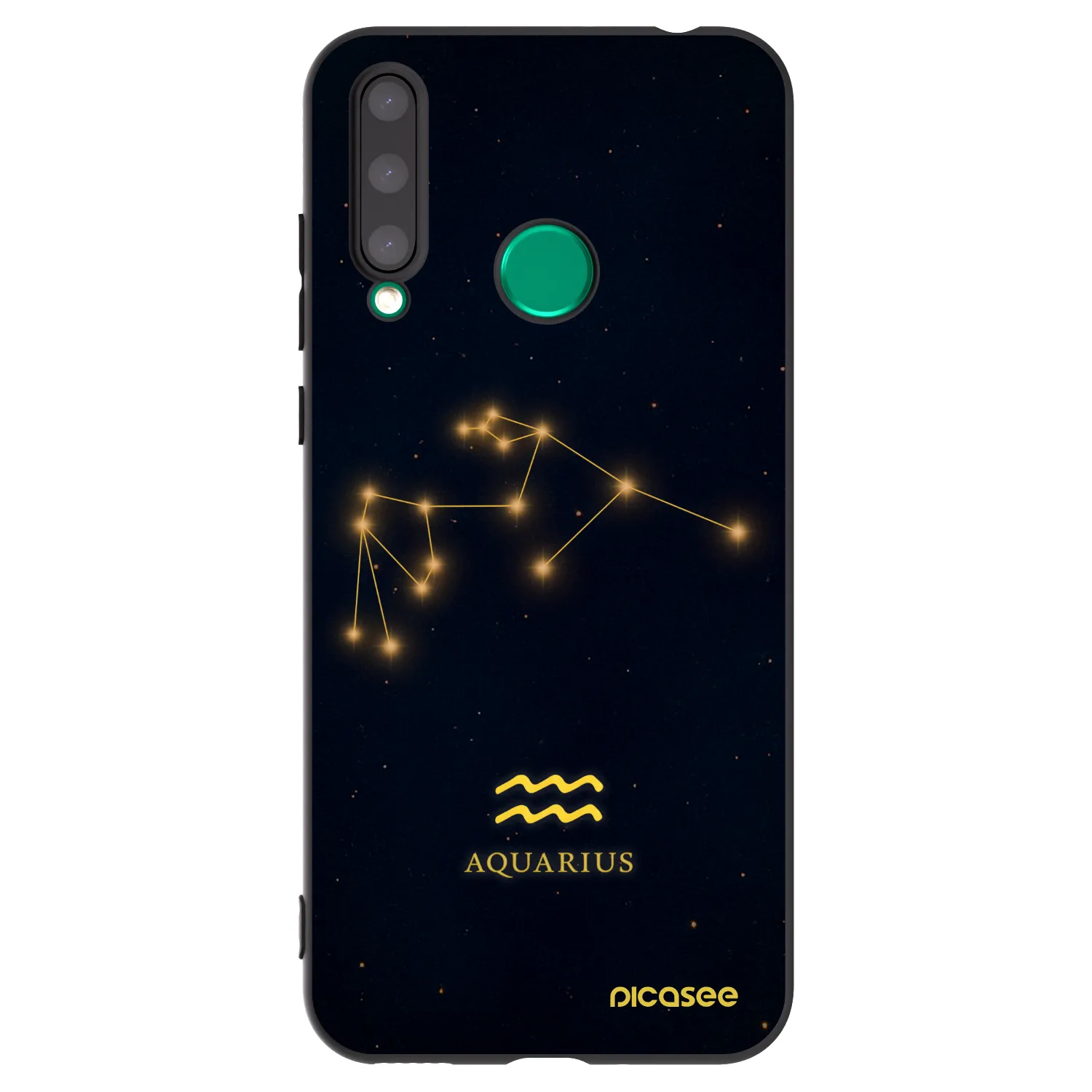 Picasee Honor 20 Lite Hülle - Schwarzes Silikon - AQUARIUS