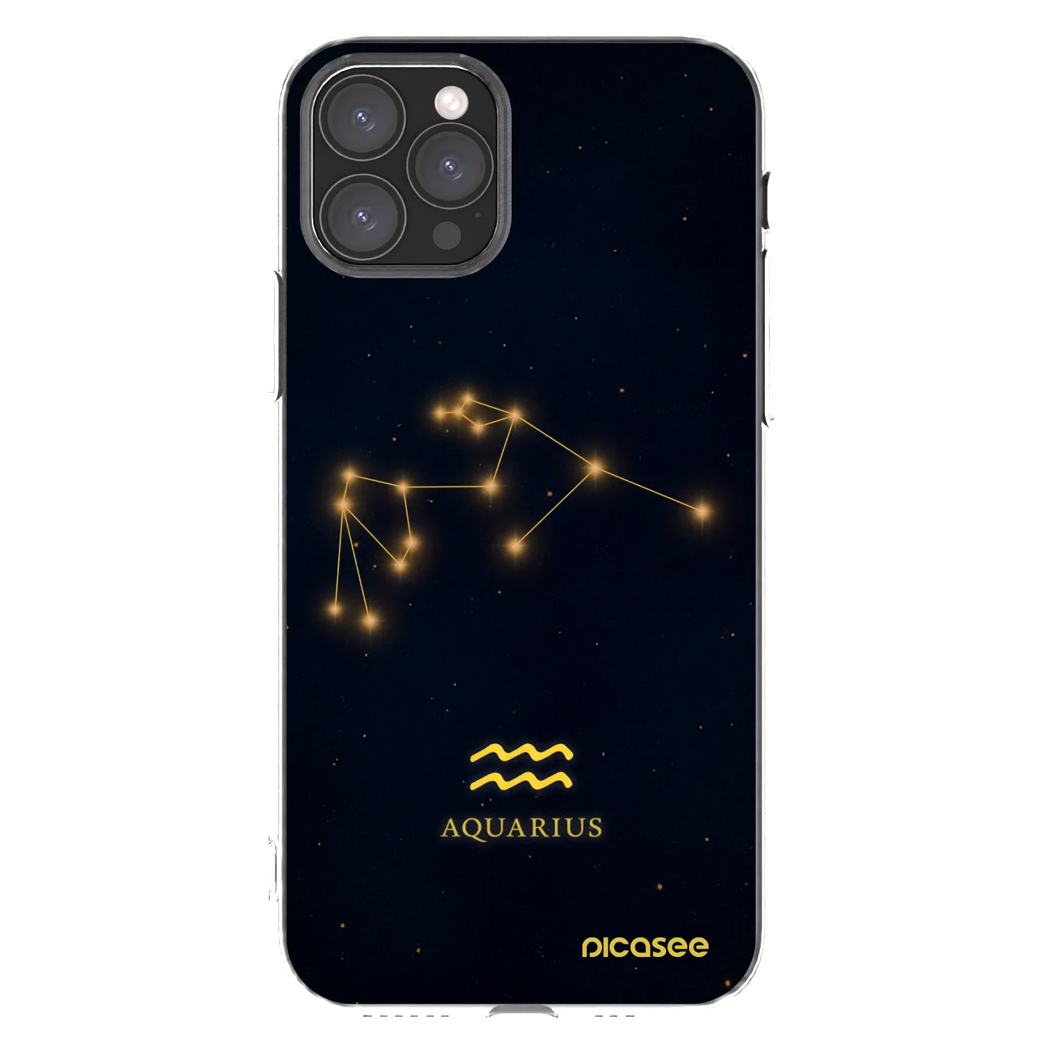 Picasee Apple iPhone 11 Pro Hülle - Transparentes Silikon - AQUARIUS