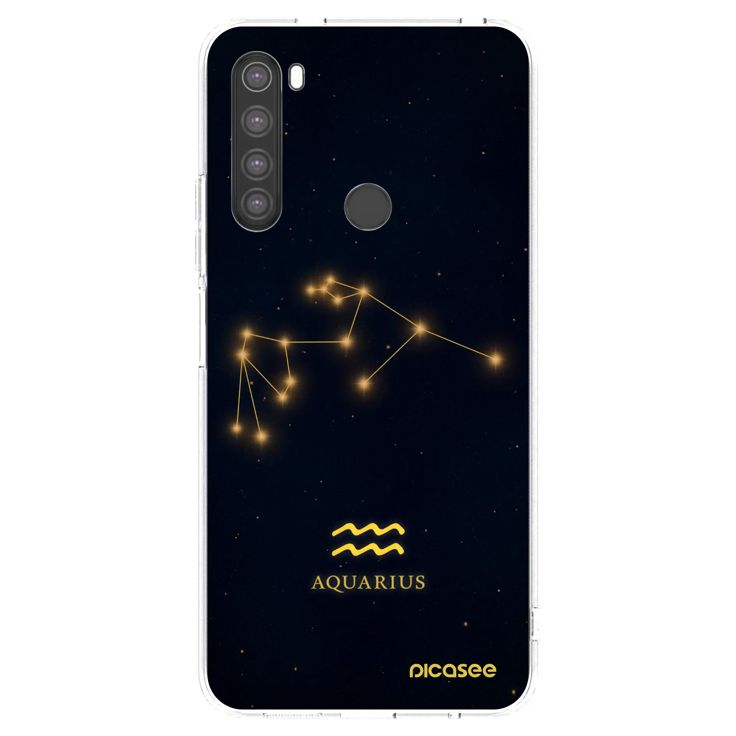 Picasee Xiaomi Redmi Note 8 Hülle - Transparentes Silikon - AQUARIUS