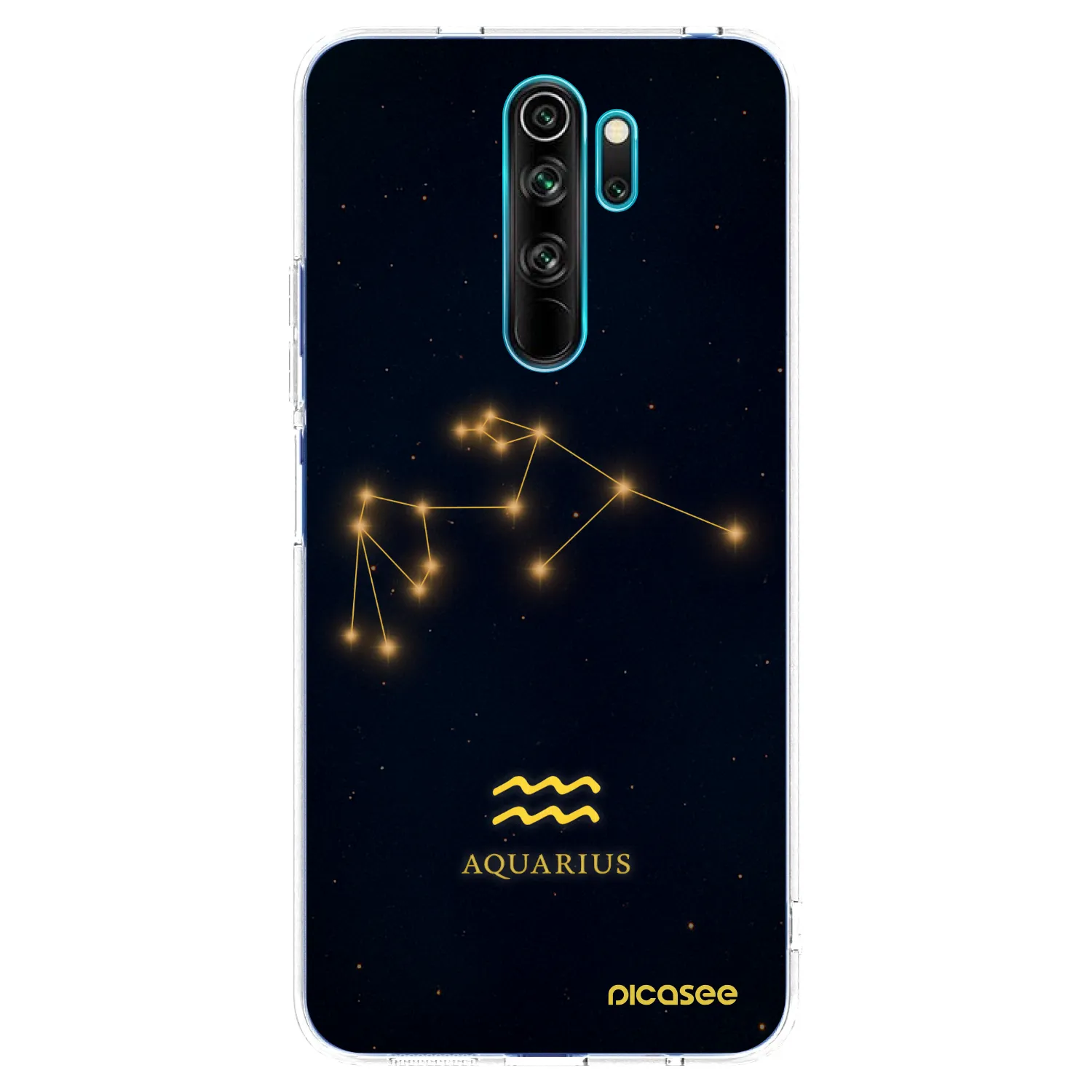 Picasee Xiaomi Redmi Note 8 Pro Hülle - Transparentes Silikon - AQUARIUS