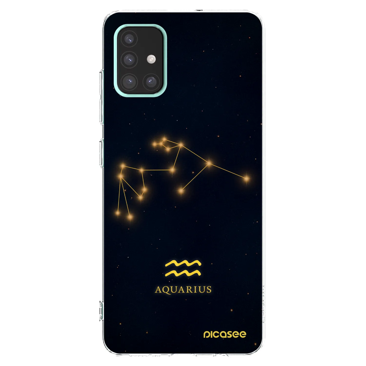 Picasee Samsung Galaxy A51 A515F Hülle - Transparentes Silikon - AQUARIUS