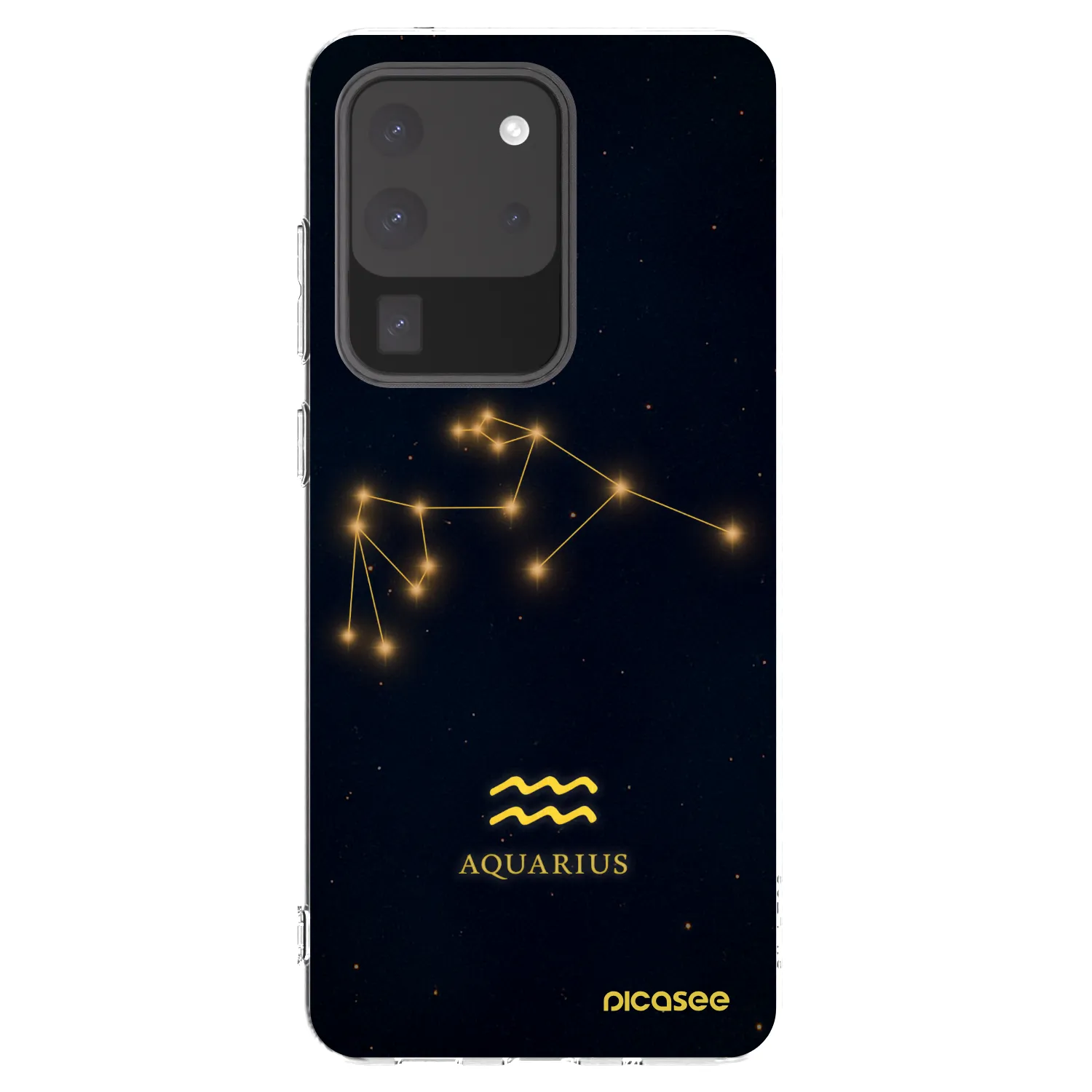 Picasee Samsung Galaxy S20 Ultra 5G G988F Hülle - Transparentes Silikon - AQUARIUS