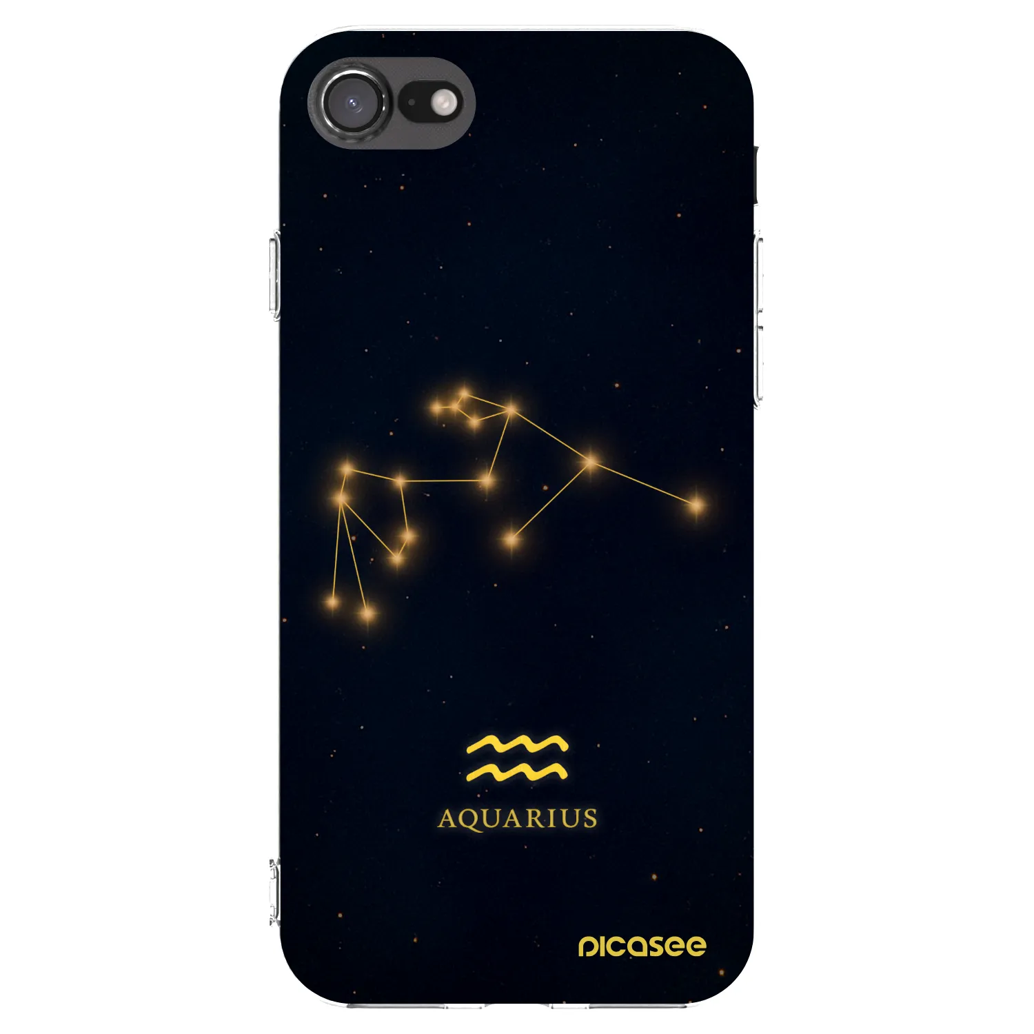 Picasee Apple iPhone SE 2020 Hülle - Transparentes Silikon - AQUARIUS