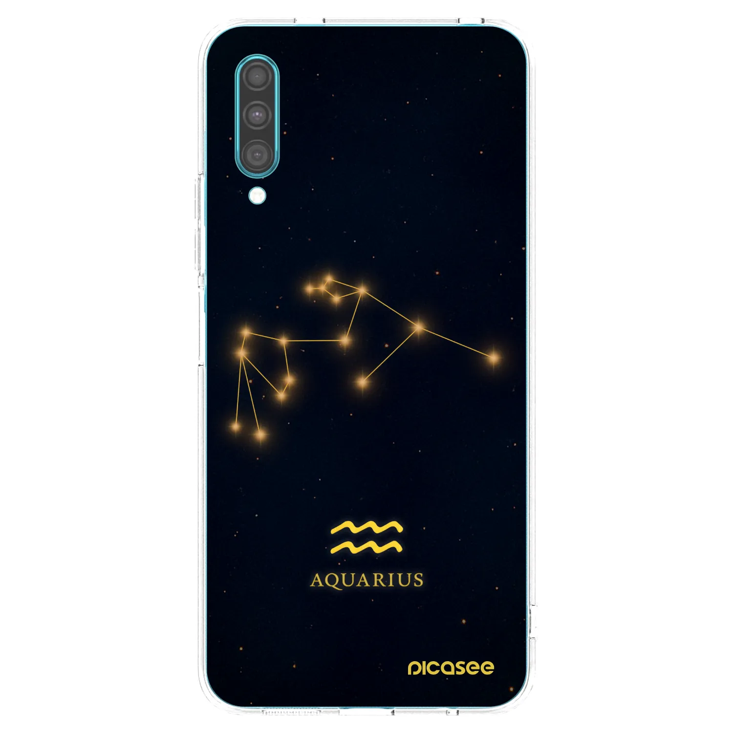 Picasee Samsung Galaxy A30s A307F Hülle - Transparentes Silikon - AQUARIUS