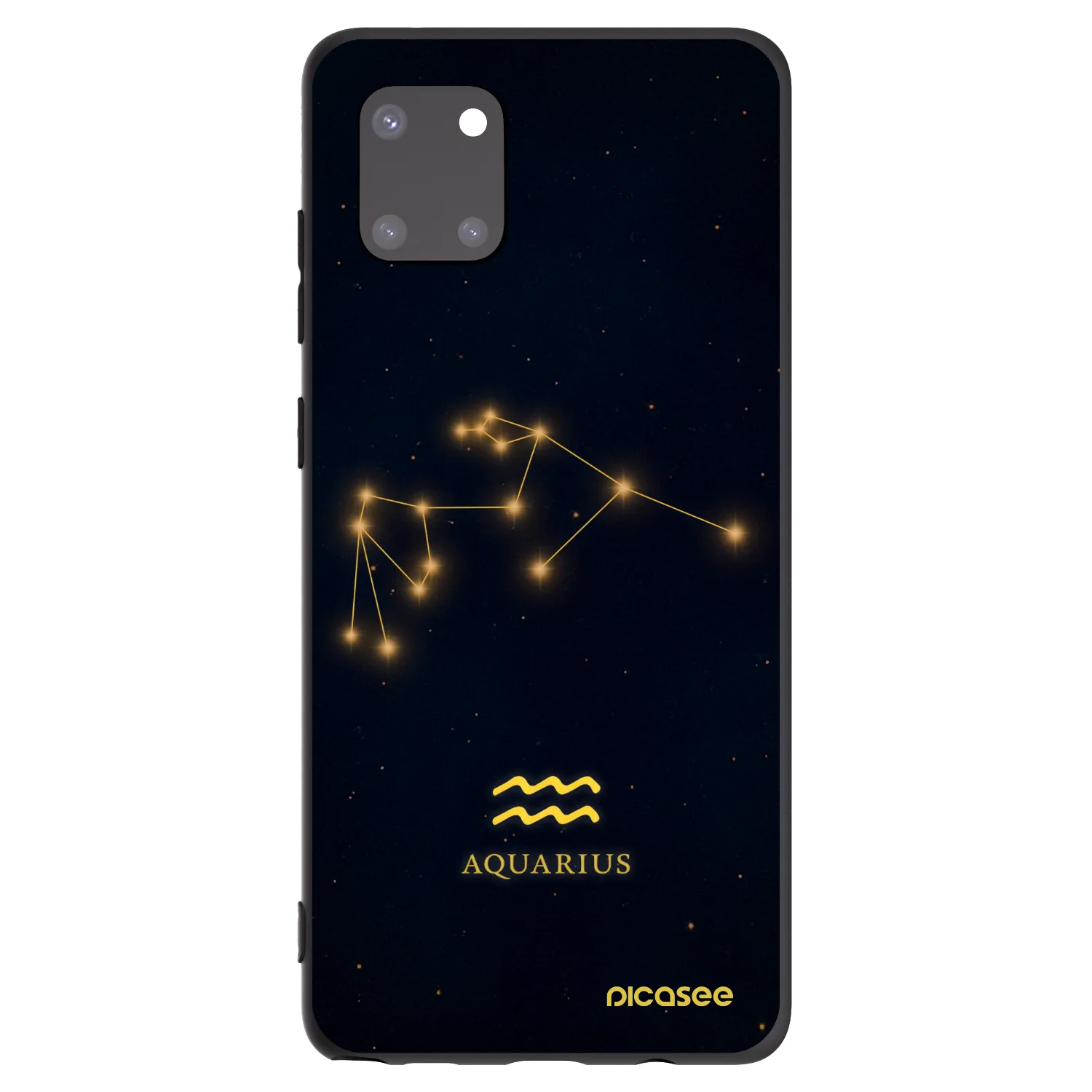 Picasee Samsung Galaxy Note 10 Lite N770F Hülle - Schwarzes Silikon - AQUARIUS