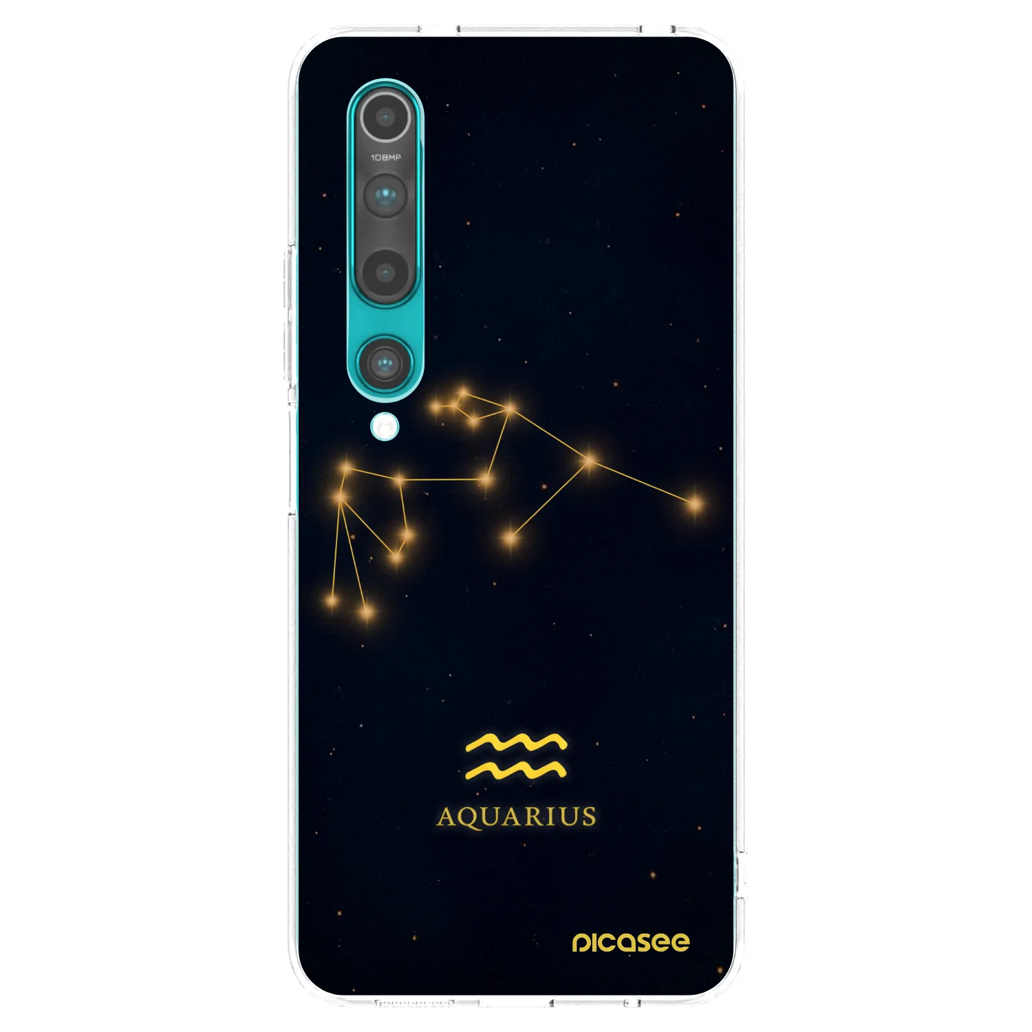 Picasee Xiaomi Mi 10 Hülle - Transparentes Silikon - AQUARIUS