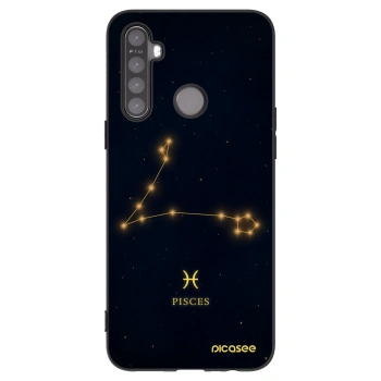 Picasee Realme 5 Hülle - Schwarzes Silikon - PISCES