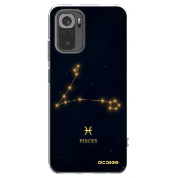 Picasee Xiaomi Redmi Note 10S Hülle - Transparentes Silikon - PISCES