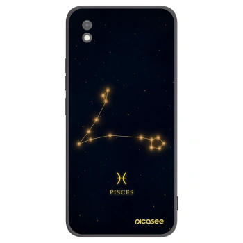 Picasee Xiaomi Redmi 9AT Hülle - Schwarzes Silikon - PISCES