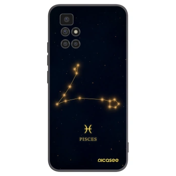 Picasee Xiaomi Redmi 10 Hülle - Schwarzes Silikon - PISCES
