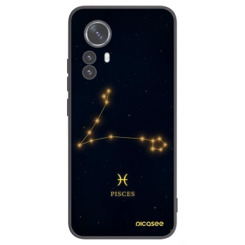 Picasee Xiaomi 12 Pro Hülle - Schwarzes Silikon - PISCES