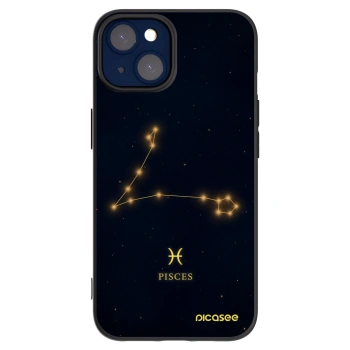 Picasee Apple iPhone 14 Hülle - Schwarzes Silikon - PISCES