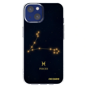 Picasee Apple iPhone 14 Hülle - Transparentes Silikon - PISCES