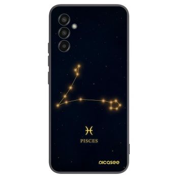 Picasee Samsung Galaxy M13 M135F Hülle - Schwarzes Silikon - PISCES