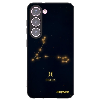 Picasee Samsung Galaxy S23 5G Hülle - Schwarzes Silikon - PISCES