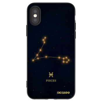 Picasee Apple iPhone X/XS Hülle - Schwarzes Silikon - PISCES