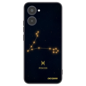 Picasee Realme 10 4G Hülle - Schwarzes Silikon - PISCES