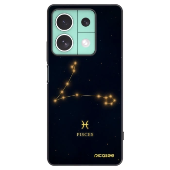 Picasee Xiaomi Redmi Note 13 5G Hülle - Schwarzes Silikon - PISCES