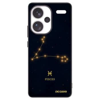 Picasee Xiaomi Redmi Note 13 Pro+ 5G Hülle - Schwarzes Silikon - PISCES