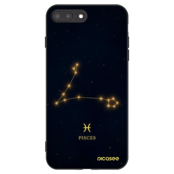Picasee Apple iPhone 7 Plus Hülle - Schwarzes Silikon - PISCES