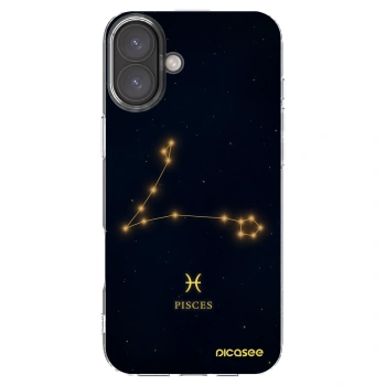 Picasee Apple iPhone 16 Plus Hülle - Transparentes Silikon - PISCES